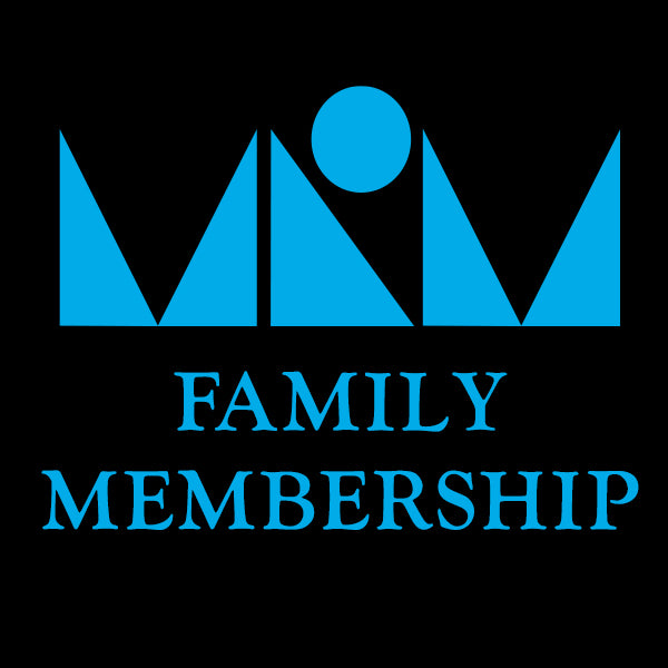 Blue 'MRM' logo with 'Family Membership' text on a black background