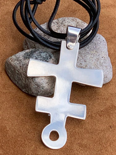 The Geronimo Double Bar Cross by David Anderson of Taos
